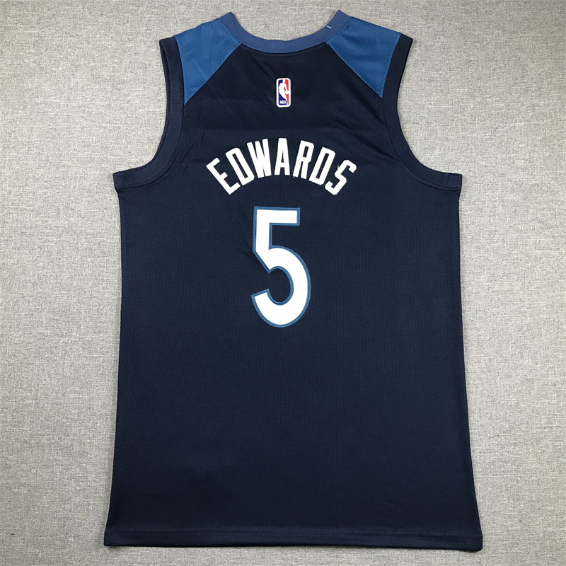 Men Minnesota Timberwolves #5 Edwards Blue 2024 Nike NBA Jersey style 1->chicago bulls->NBA Jersey